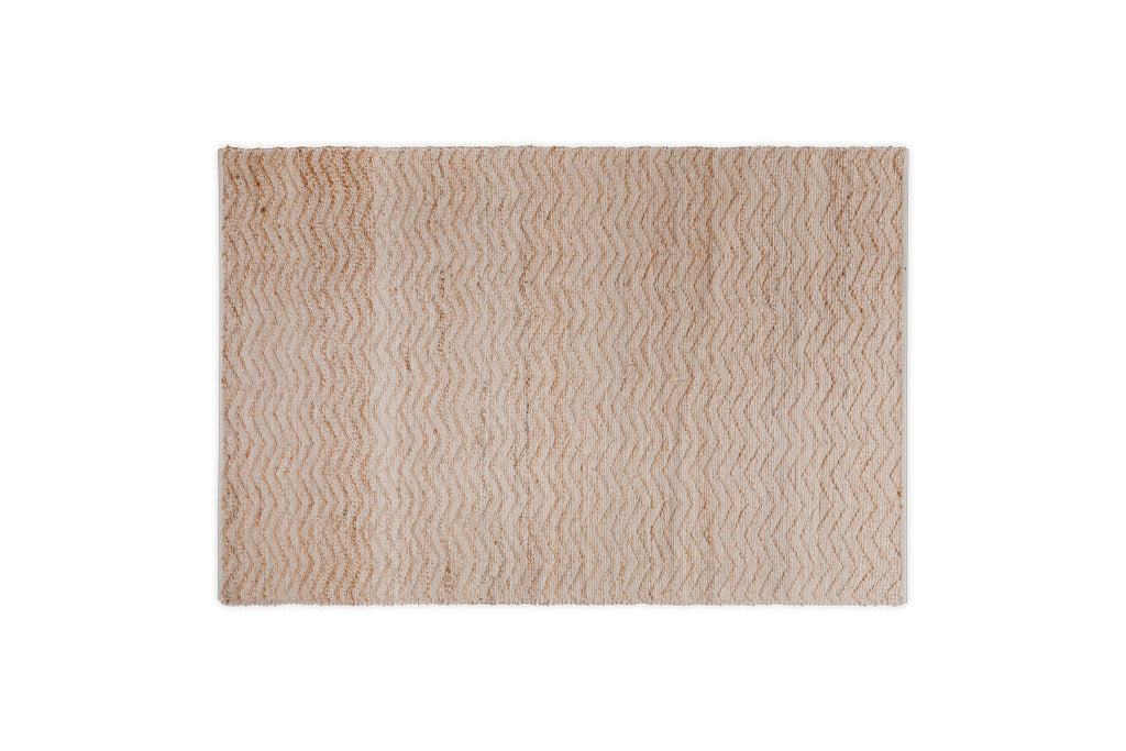Tapis en jute à chevrons Nabami - Naturel