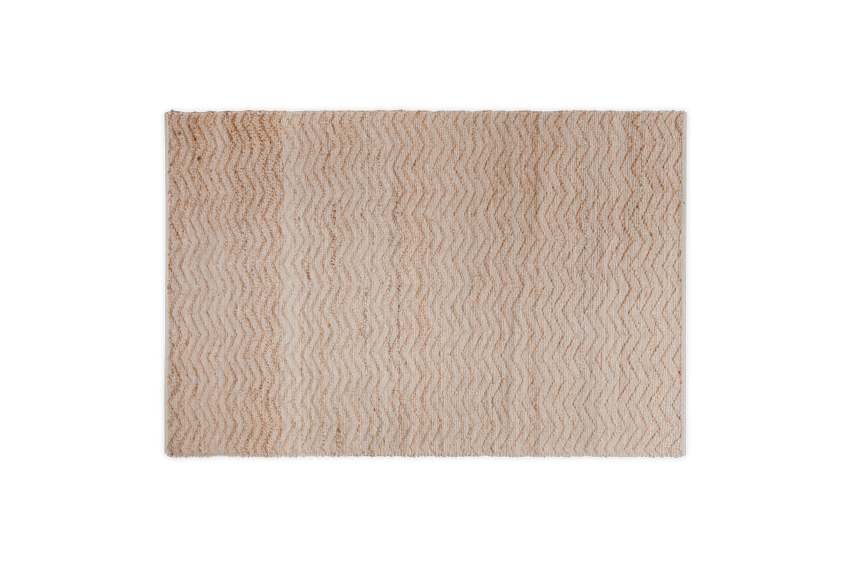Tapis en jute à chevrons Nabami - Naturel