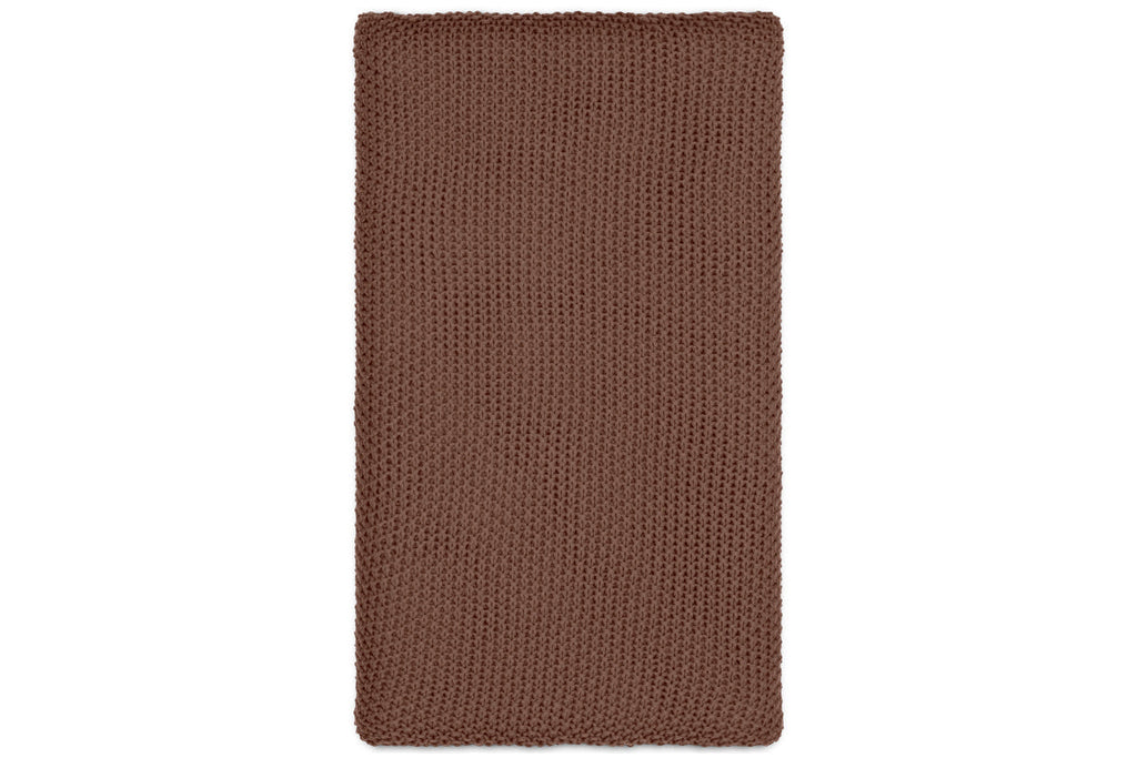 Plaid en coton Nahan à point de mousse - Rouille