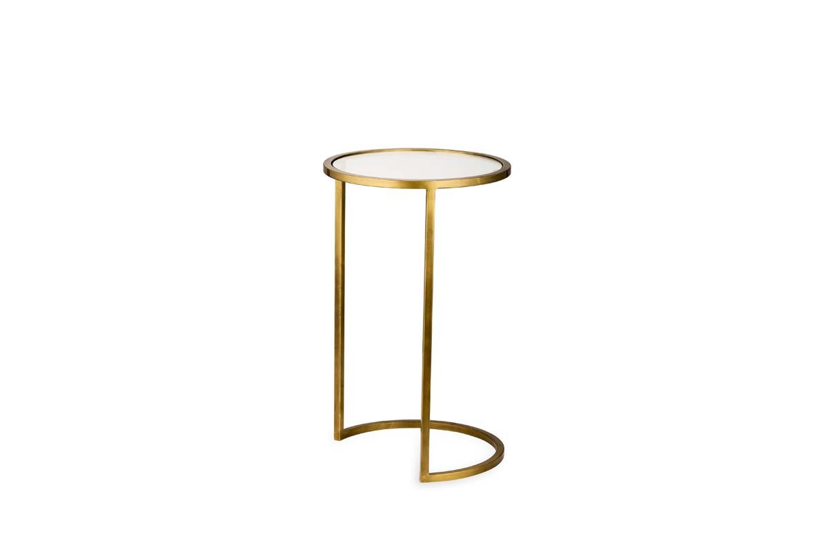 Ensemble de tables d'appoint Nakuru en fer et verre - Laiton