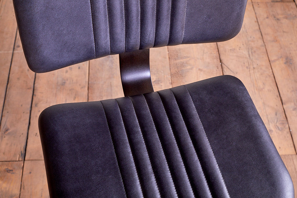 Chaise de bar Narwana - Noir vieilli