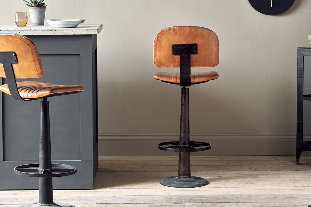 Chaise de bar Narwana - Beige vieilli