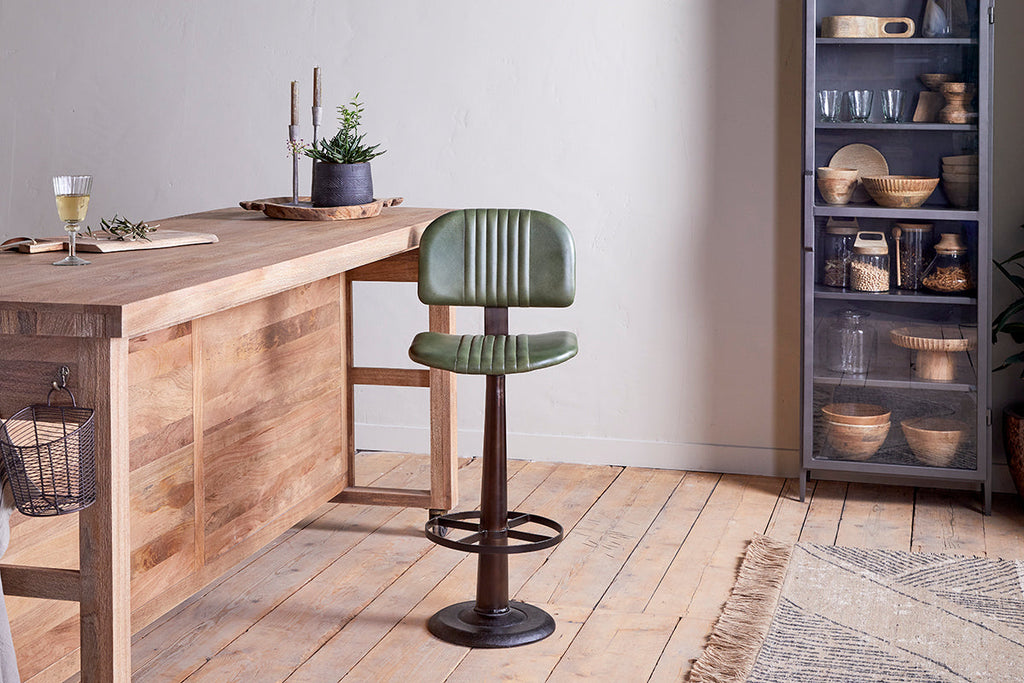 Chaise de bar Narwana - Vert riche