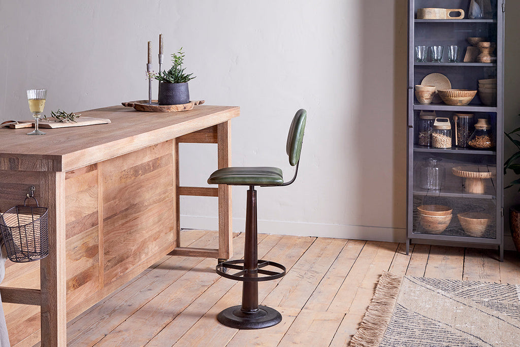 Chaise de bar Narwana - Vert riche