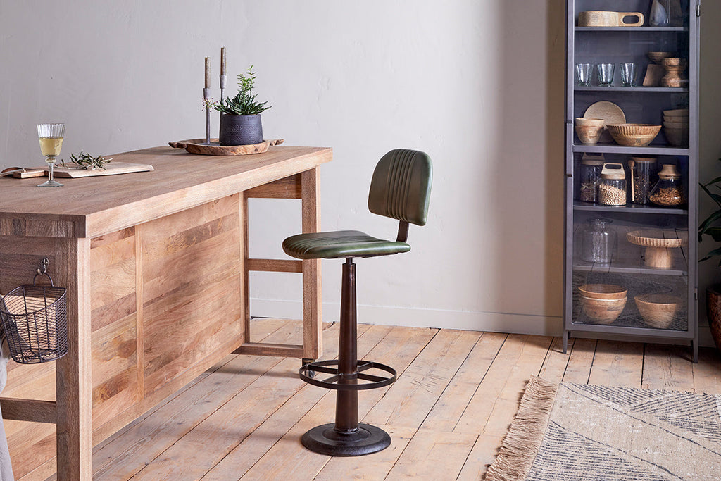 Chaise de bar Narwana - Vert riche