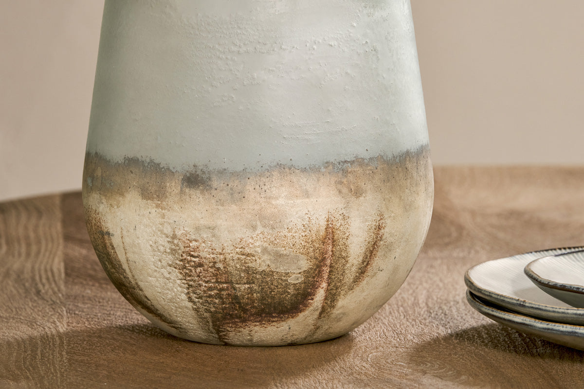 Vase en verre recyclé Ngolo - Gris fumé vieilli