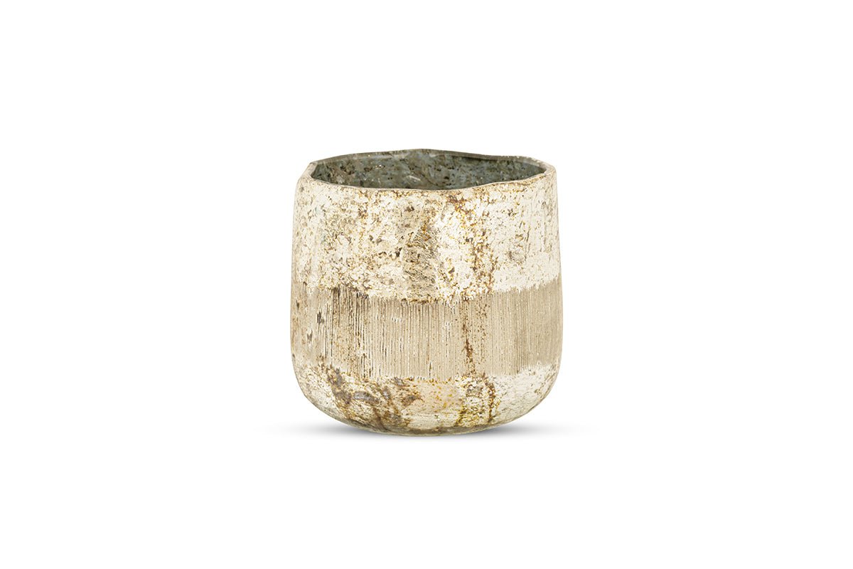 Bougie chauffe-plat en verre recyclé Nimit