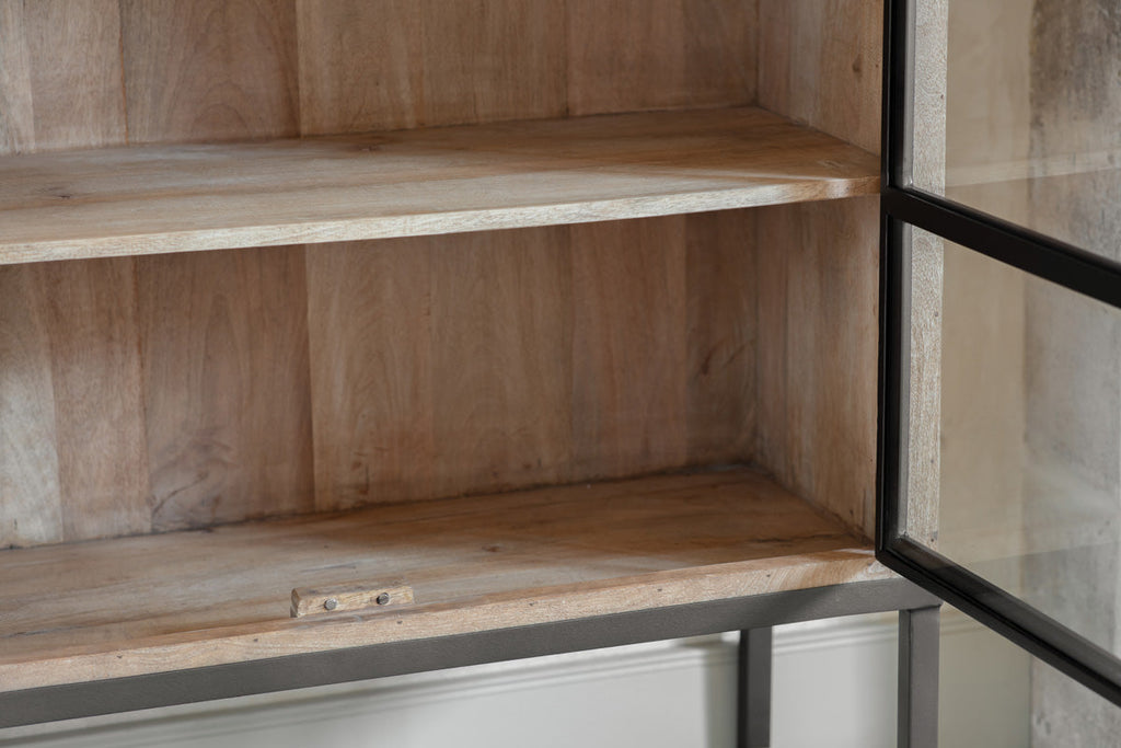 Armoire Nirvi en bois et fer - Noire