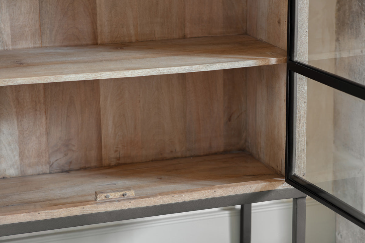 Armoire Nirvi en bois et fer - Noire