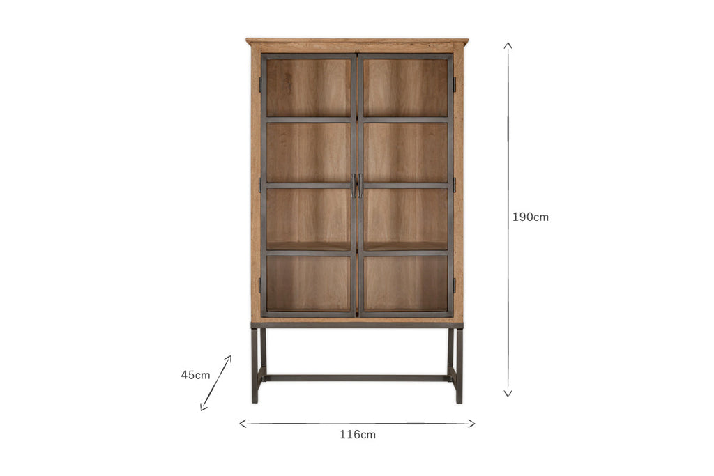 Armoire Nirvi en bois et fer - Noire