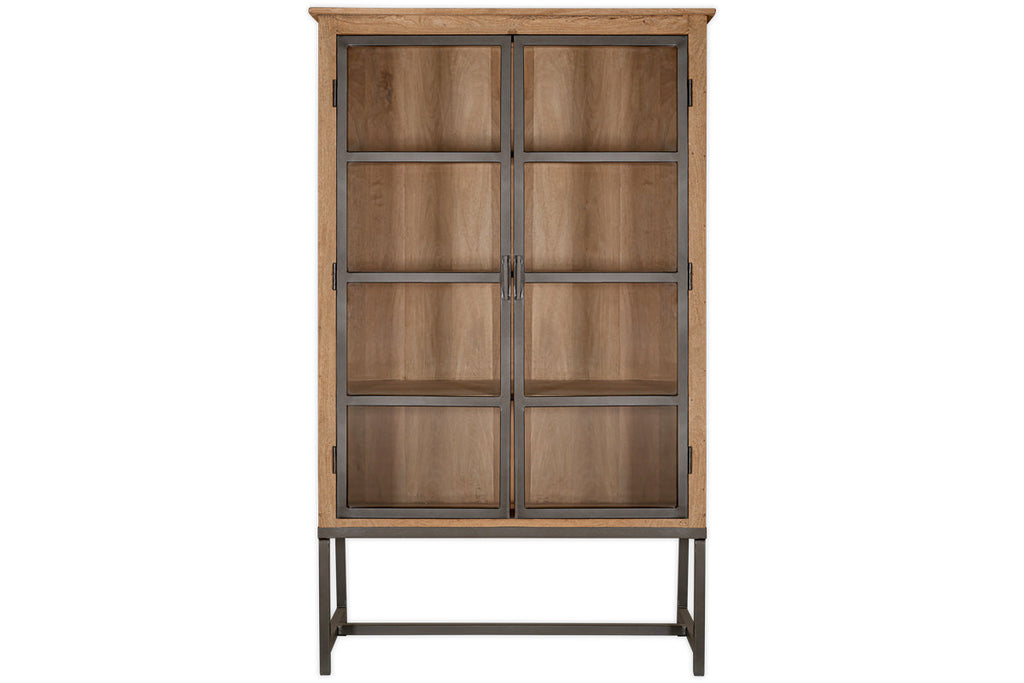 Armoire Nirvi en bois et fer - Noire