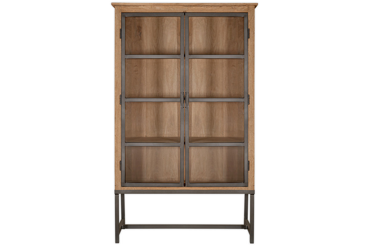 Armoire Nirvi en bois et fer - Noire