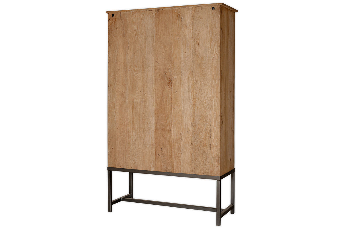 Armoire Nirvi en bois et fer - Noire