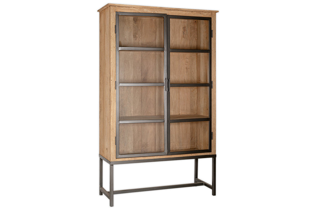 Armoire Nirvi en bois et fer - Noire
