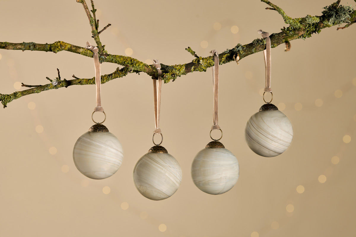 Oja Baubles - Naturel (Lot de 4)