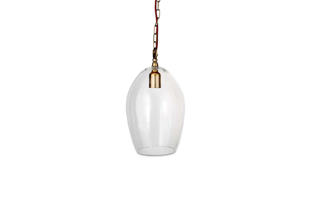 Pendentif Otoro en verre recyclé - Transparent - Petit ovale