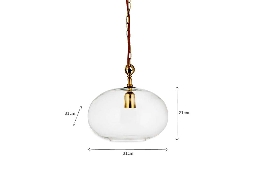 Pendentif Otoro en verre recyclé - Transparent - Petit rond