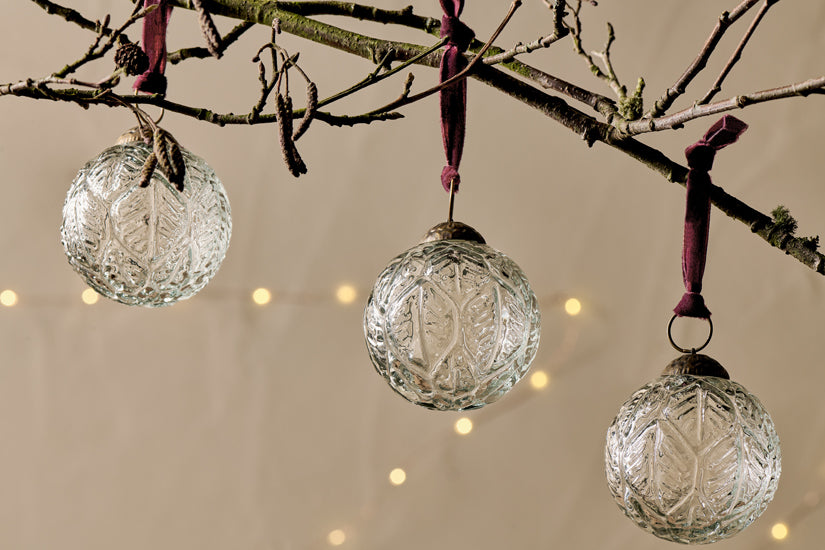 Boules de Noël Patta - Transparentes - (Lot de 4)