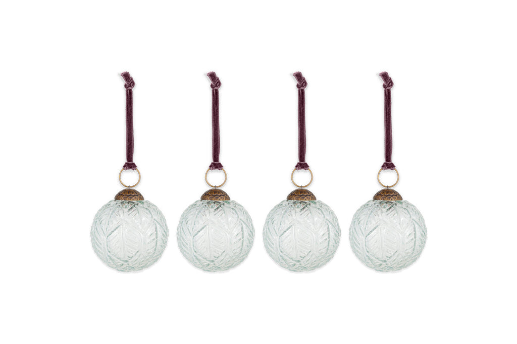 Boules de Noël Patta - Transparentes - (Lot de 4)