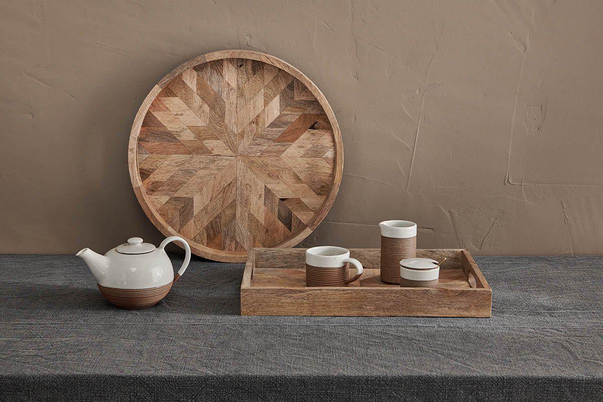 Plateau rectangulaire en bois de manguier Pawi