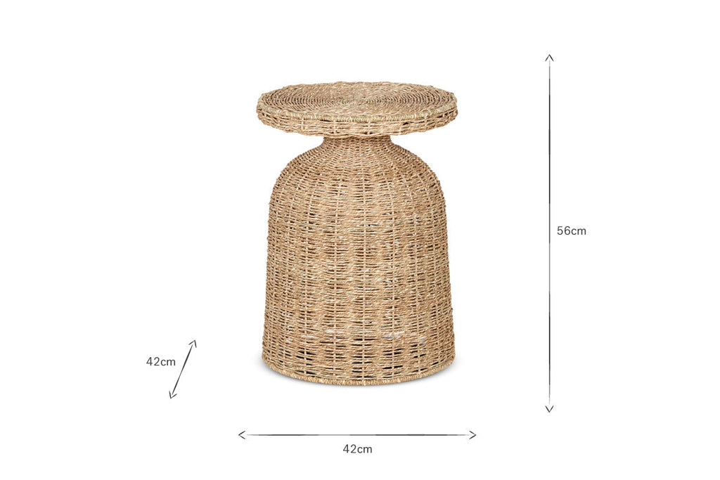 Table d'appoint en rotin Rampura - Naturel