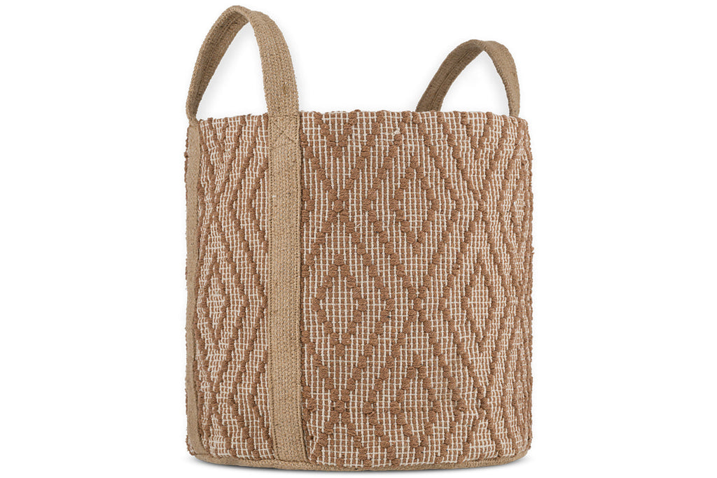 Panier en jute Renu - Rouille et naturel