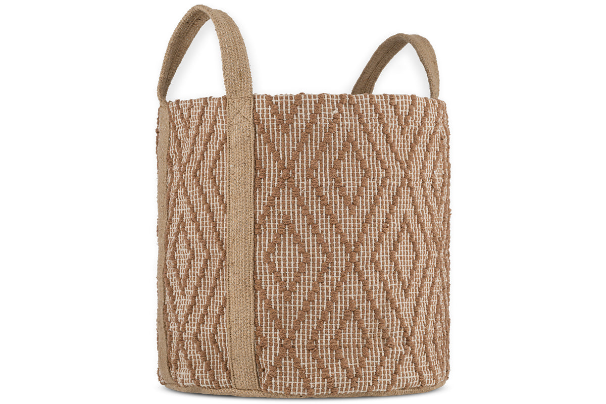 Panier en jute Renu - Rouille et naturel