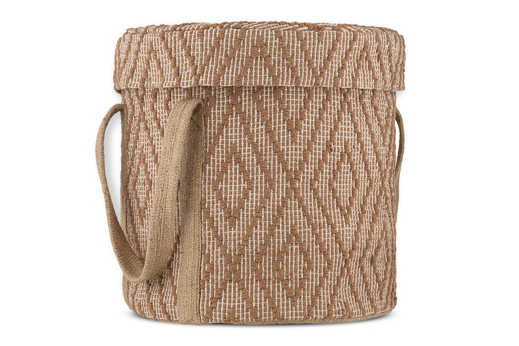 Panier à linge en jute Renu - Rouille et naturel