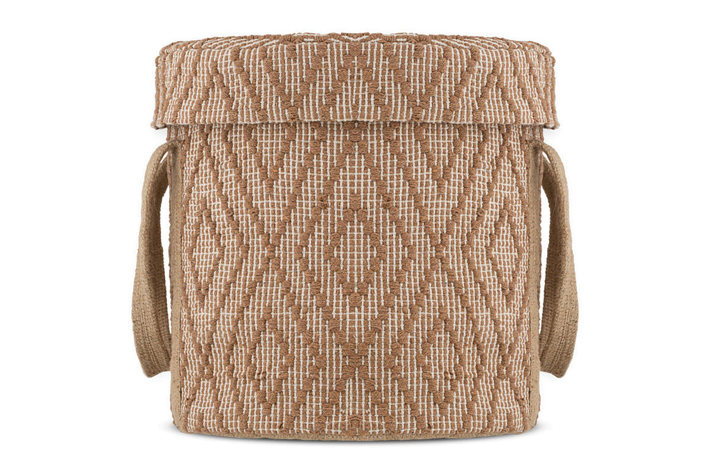 Panier à linge en jute Renu - Rouille et naturel