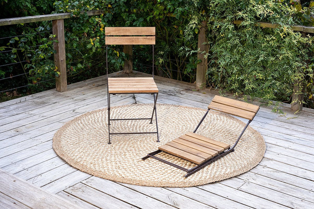 Chaises pliantes Rishikesh en bois et fer recyclés - (Lot de 2)
