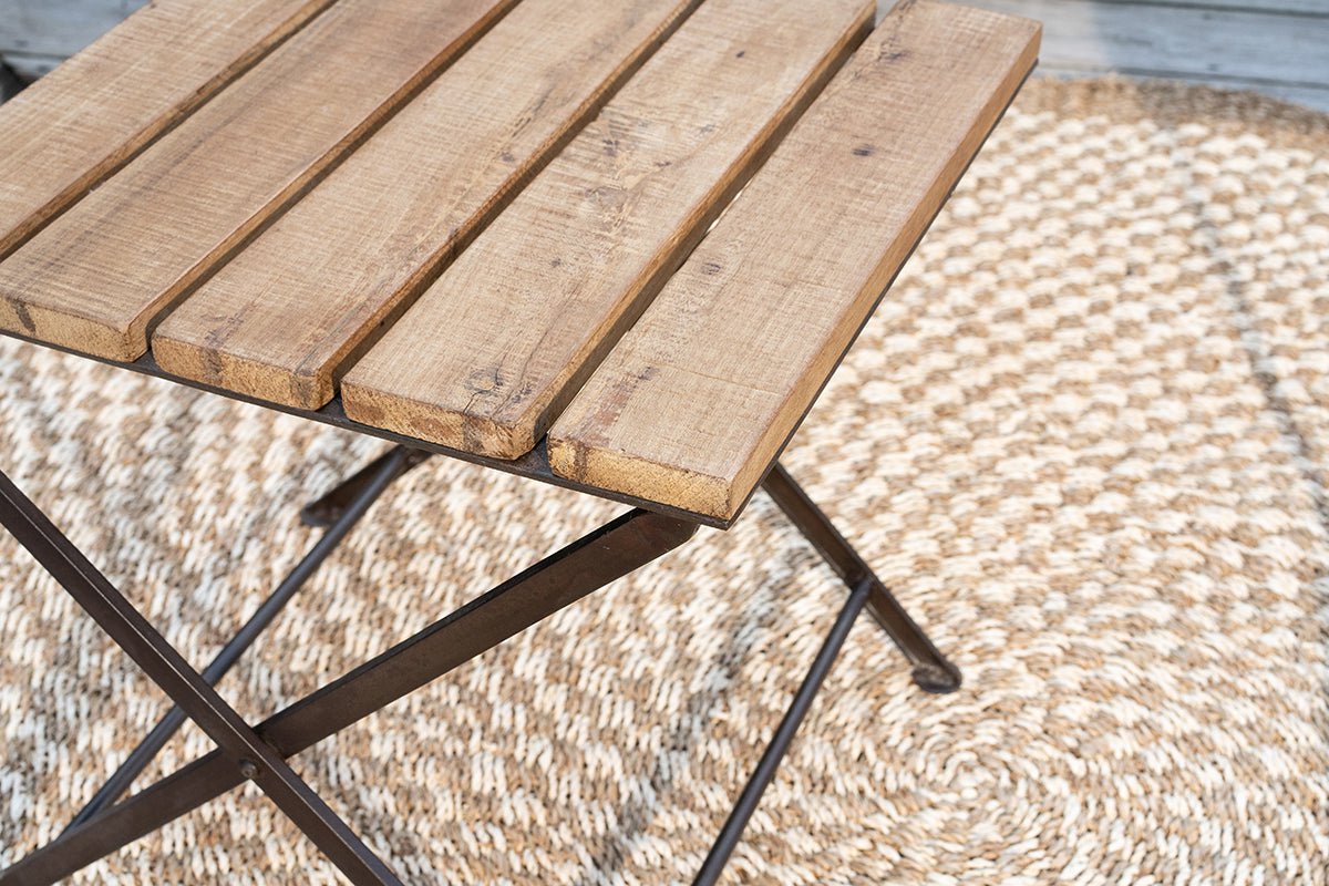 Chaises pliantes Rishikesh en bois et fer recyclés - (Lot de 2)