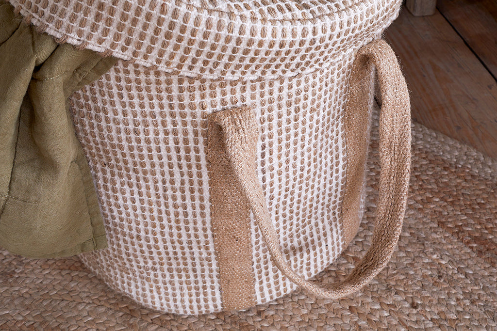 Panier à Linge Rohia - Naturel &amp; Crème