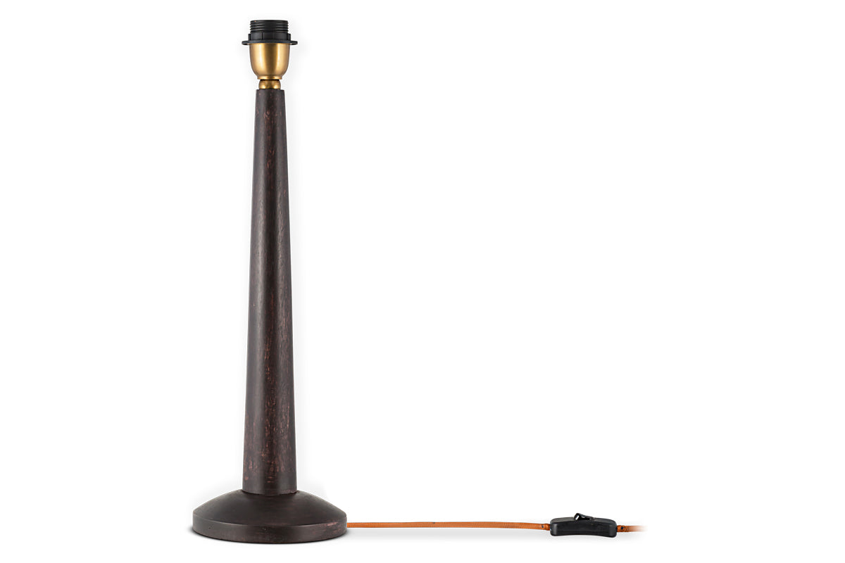 Lampe de table Sahar en bois de manguier - Teinte foncée
