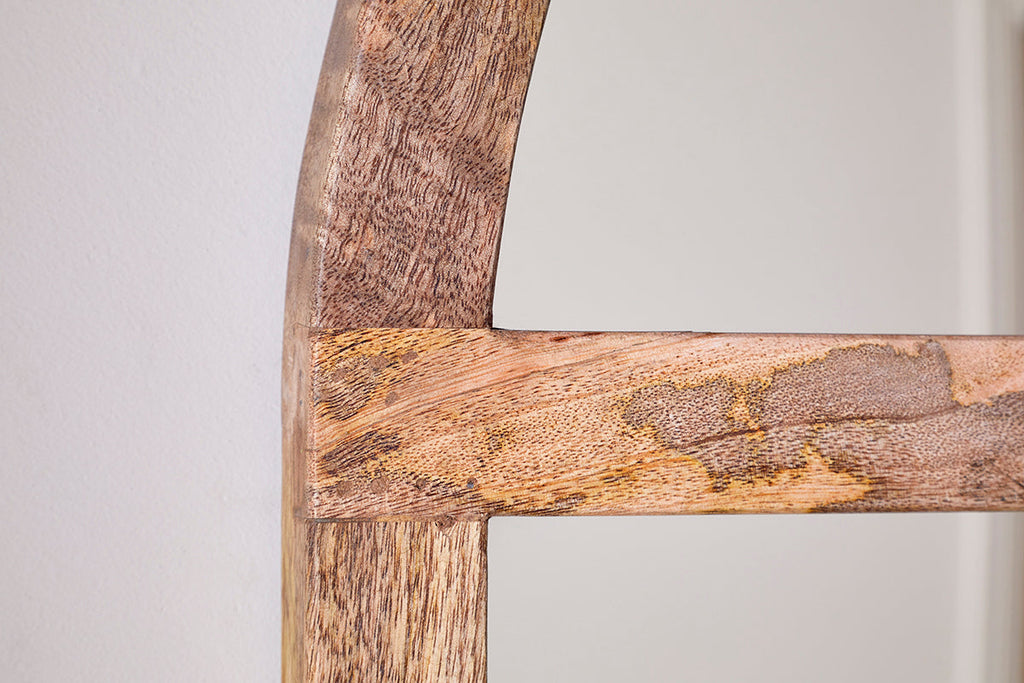 Miroir arqué Sande en bois de manguier - Naturel