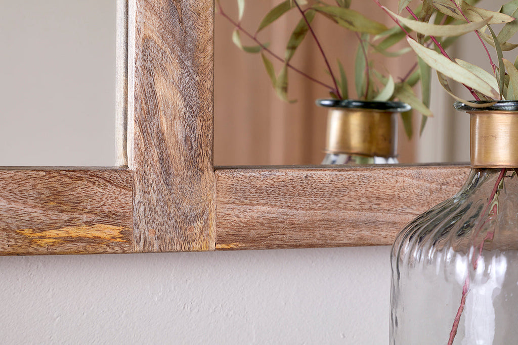 Miroir arqué Sande en bois de manguier - Naturel