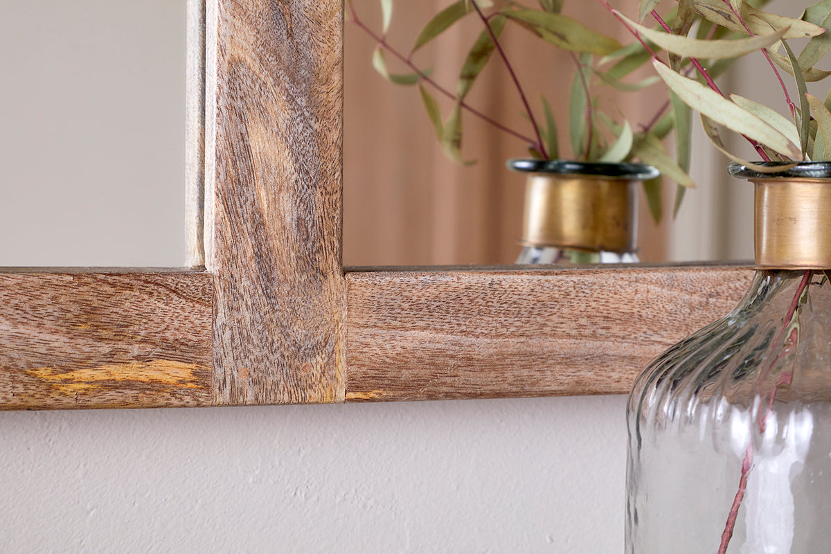 Miroir arqué Sande en bois de manguier - Naturel