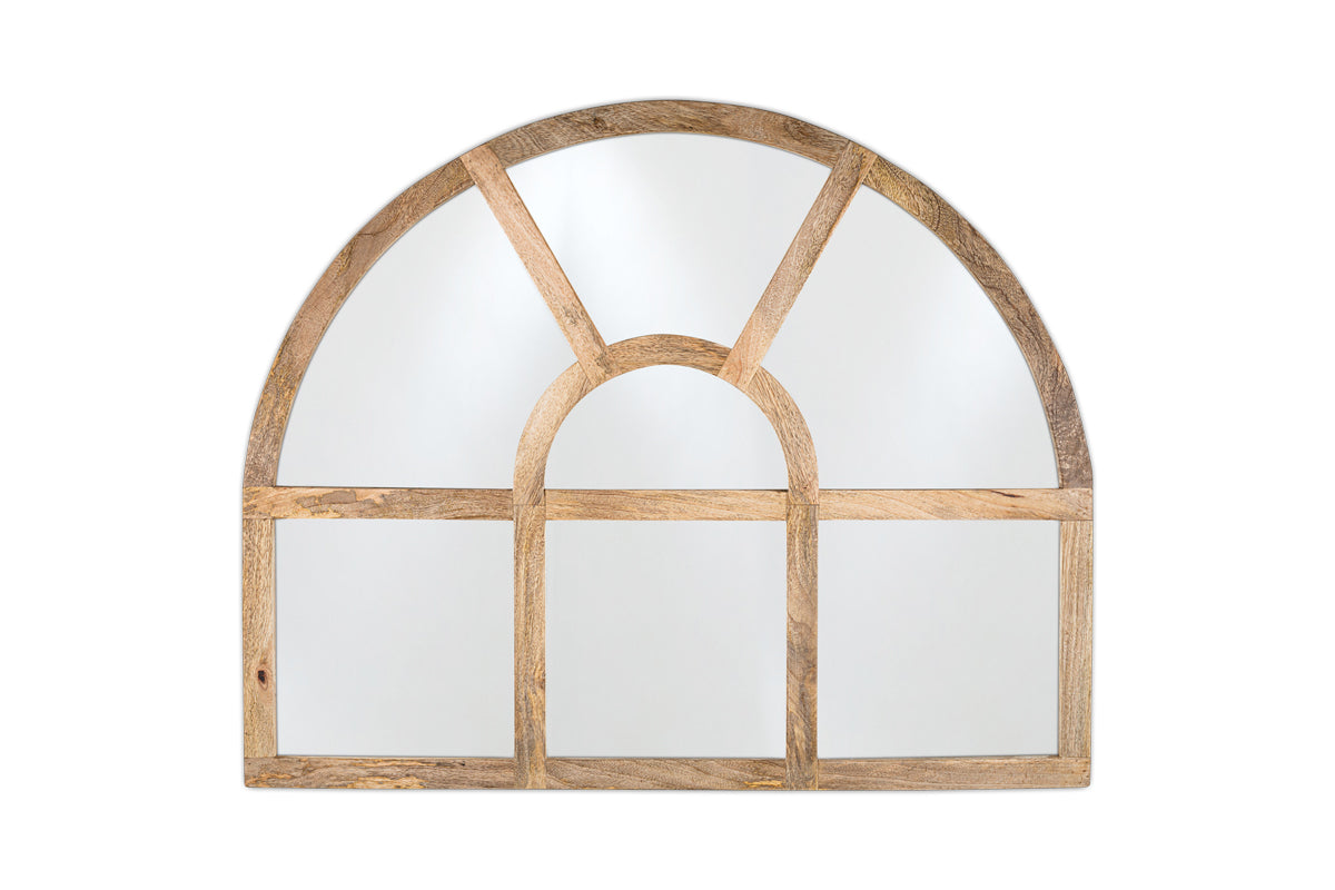 Miroir arqué Sande en bois de manguier - Naturel