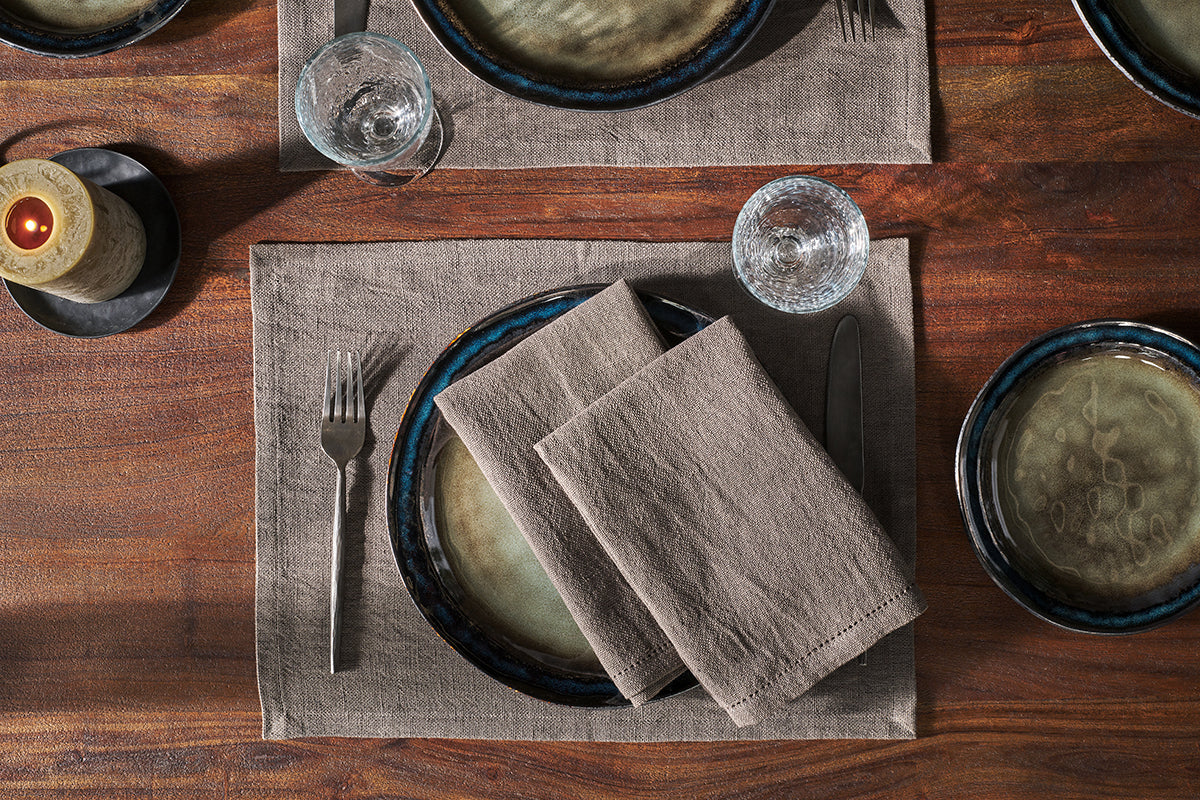 Serviette Sanee - Brun fumé (Lot de 2)