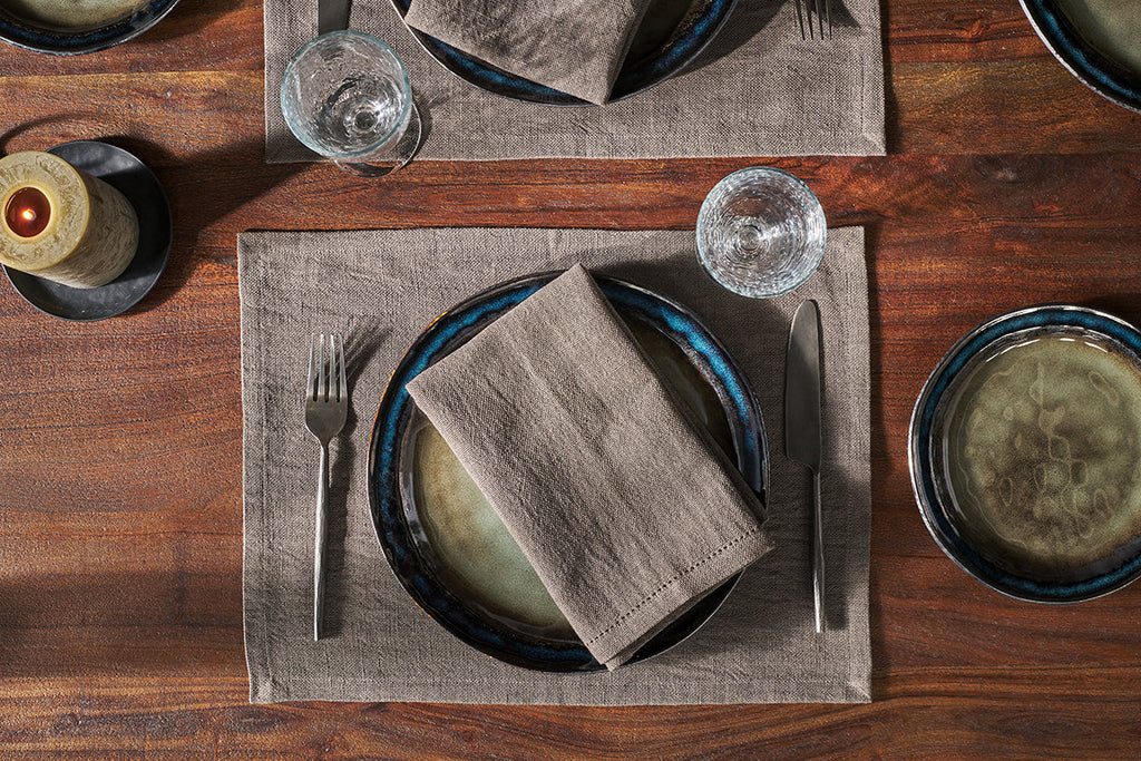 Serviette Sanee - Brun fumé (Lot de 2)