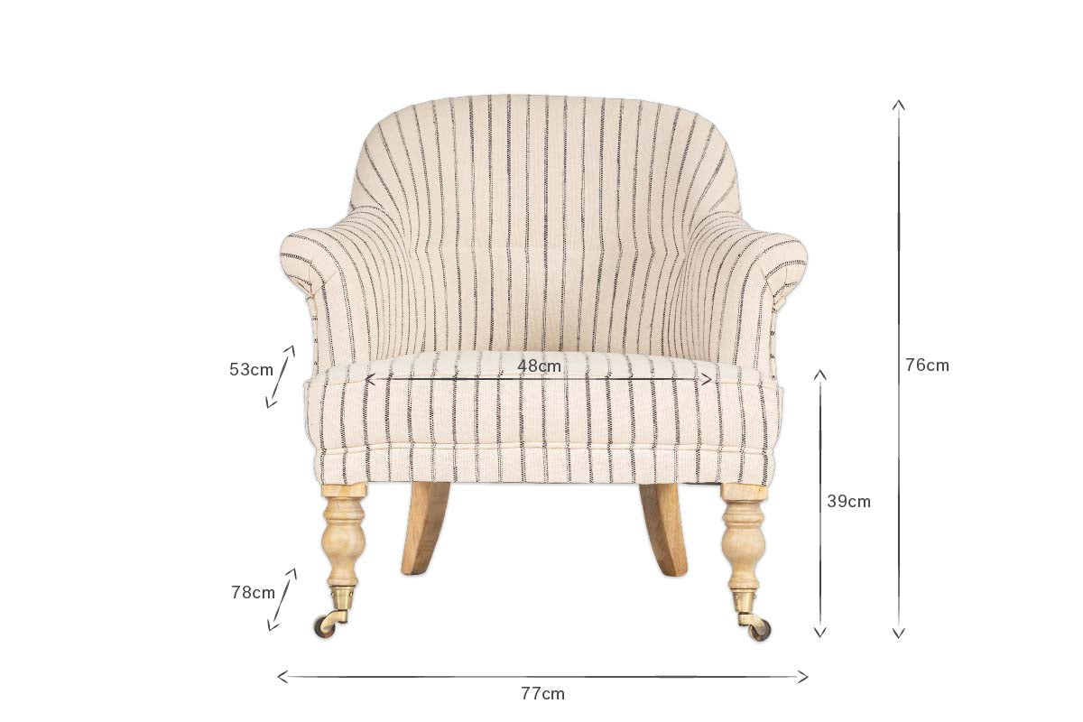 Fauteuil rayé Sanja