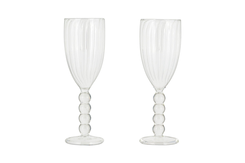 Flûte à Champagne Santosa - Transparent (Ensemble de 2)