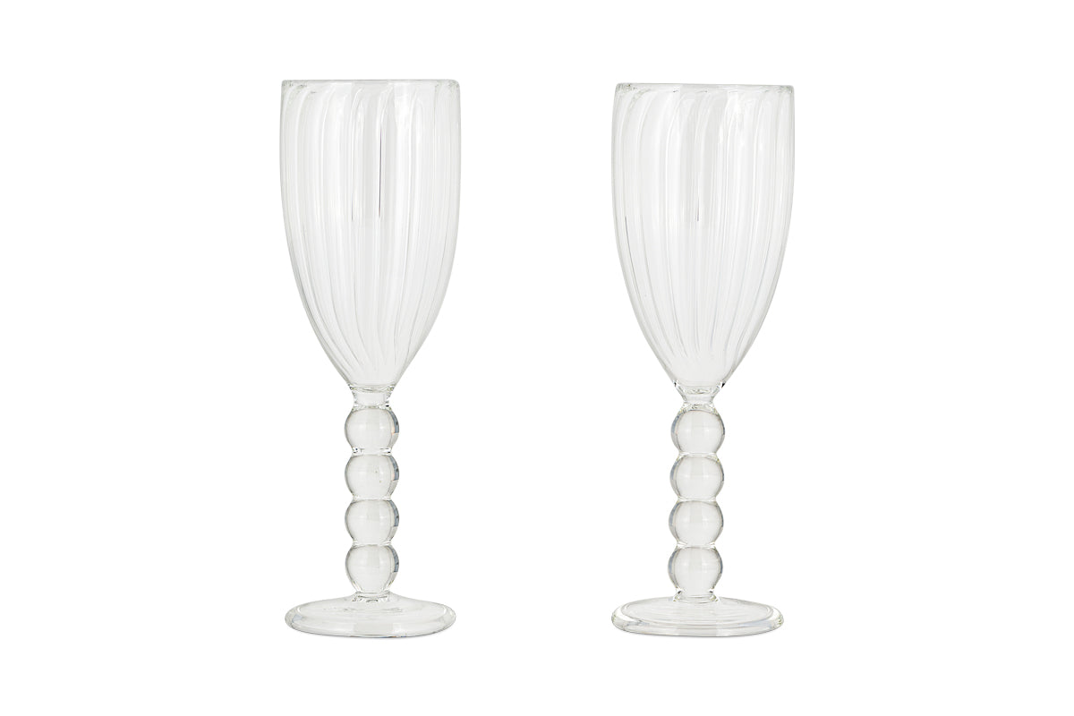 Flûte à Champagne Santosa - Transparent (Ensemble de 2)