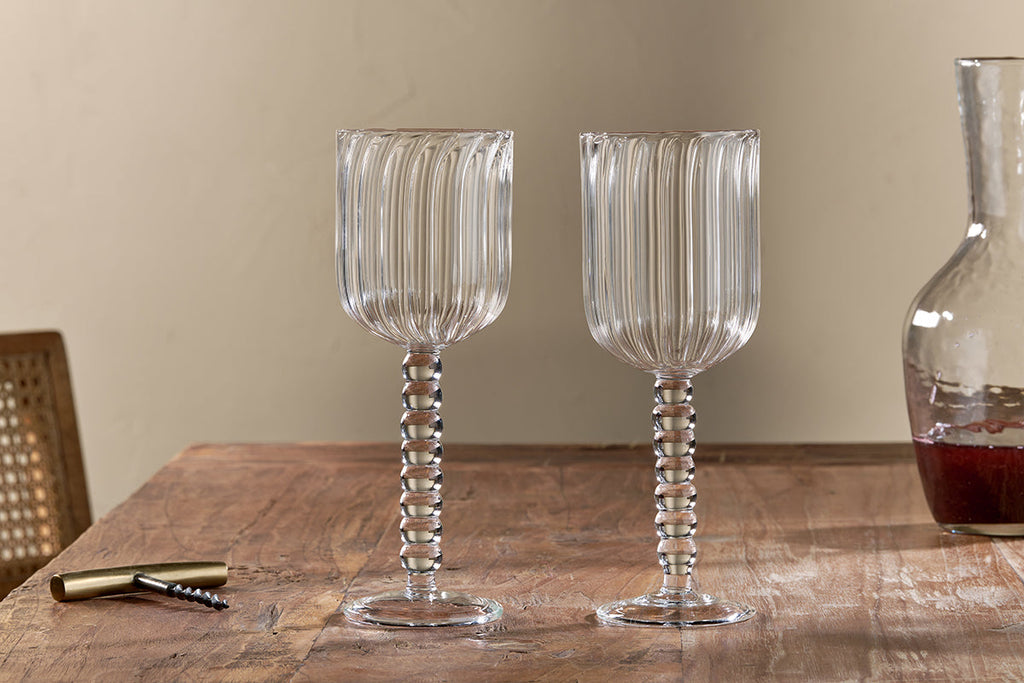 Verres à vin Santosa - Transparents (Lot de 2)