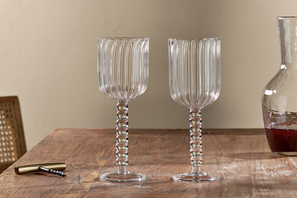 Verres à vin Santosa - Transparents (Lot de 2)