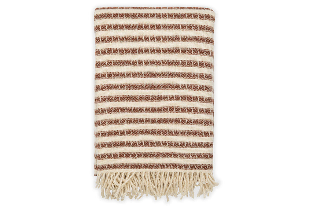 Plaid en laine Sanval - Bordeaux