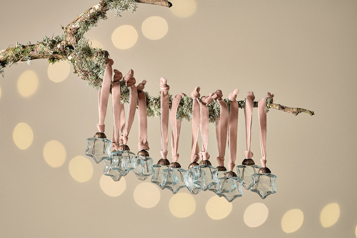 Boules de Noël Sardi Star - Transparentes (Lot de 12)