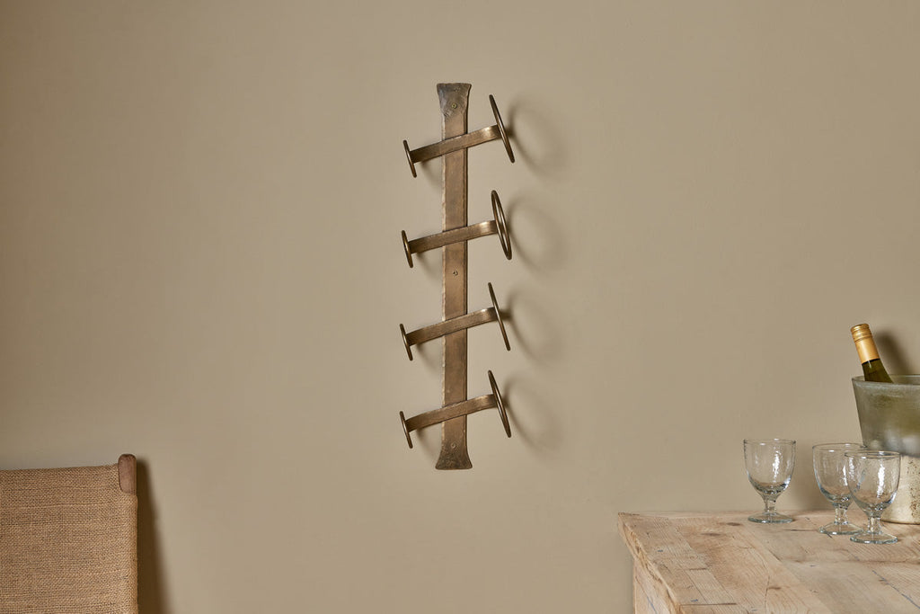 Casier à vin Shray en fer forgé - Laiton antique