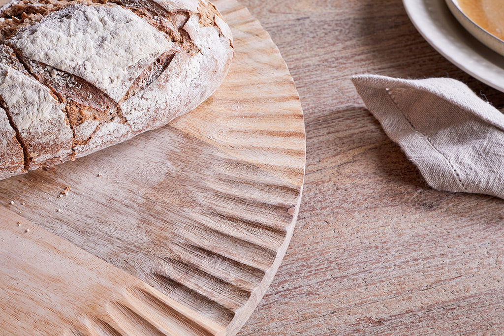 Plateau tournant en bois de manguier Soria - Naturel