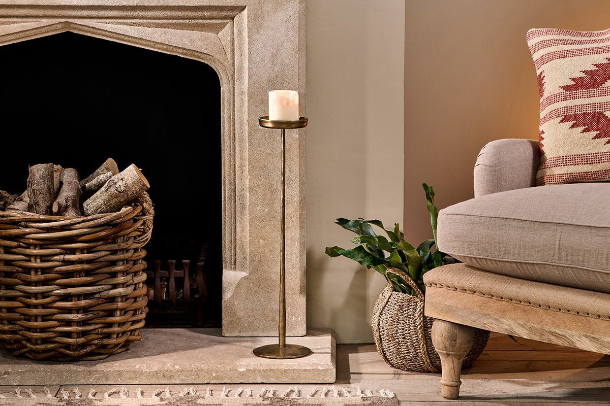 Support à bougies en fer Sundra