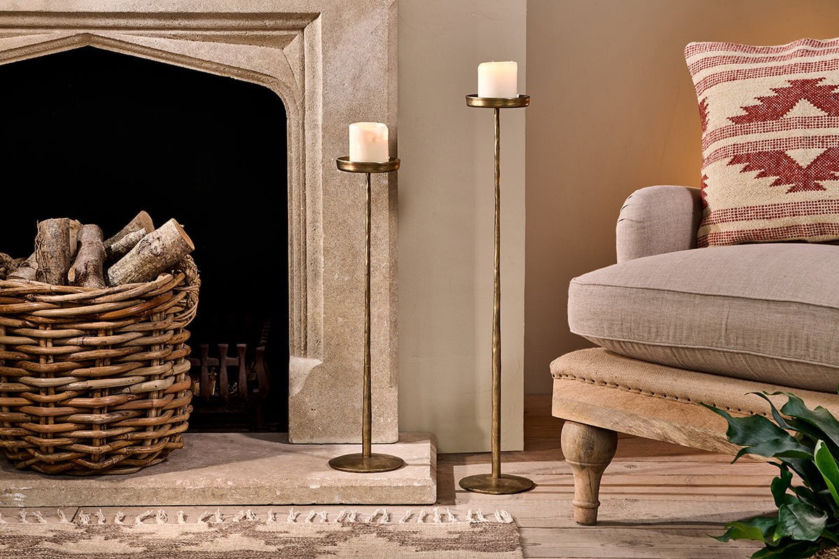 Support à bougies en fer Sundra